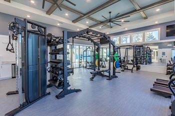 Fitness studio with yoga studio